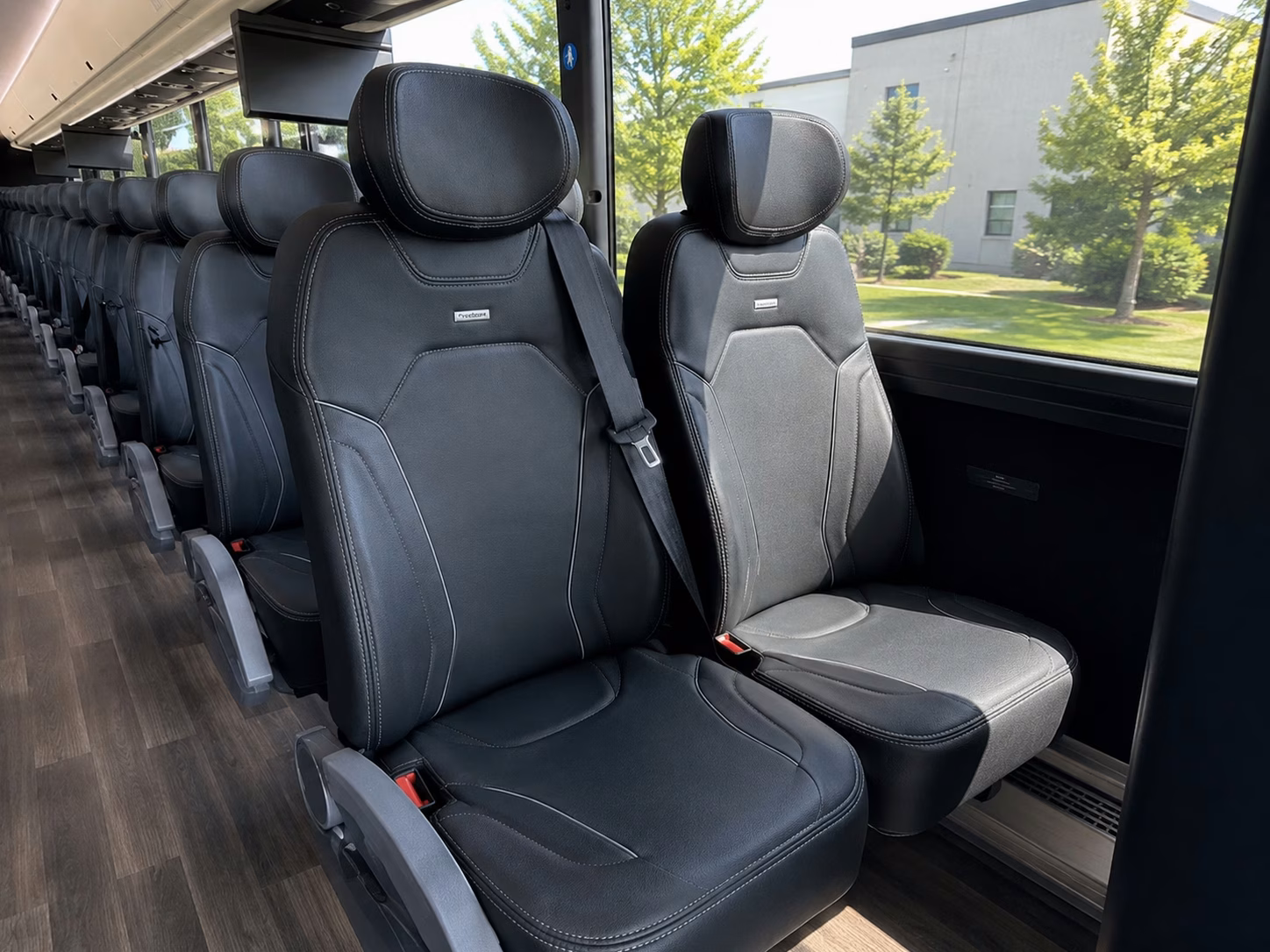 napa charter bus rental interior