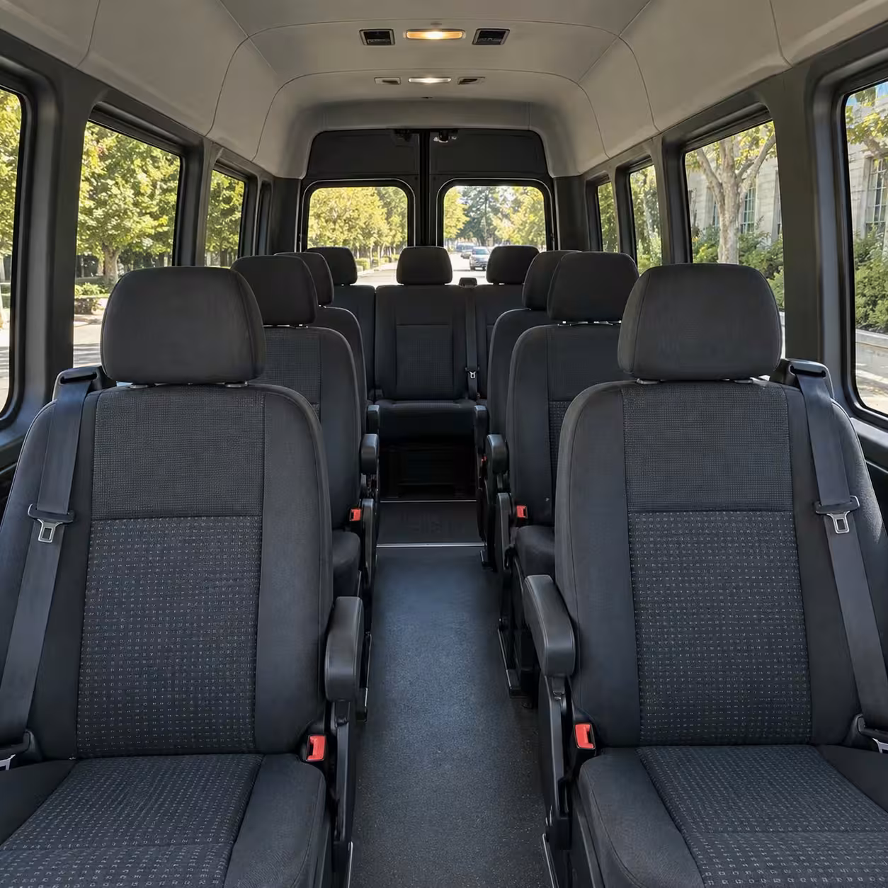 sprinter van with driver inside